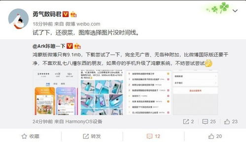 体验鸿蒙版微博 仅9.1MB，纯净无广告的社交新体验